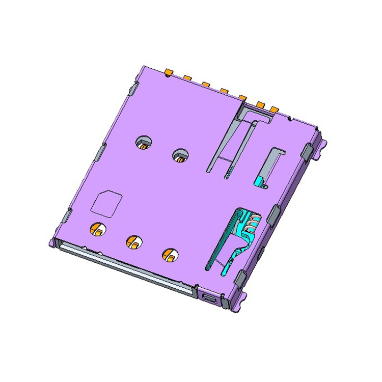 CMNSM661002 4FF nano sim compatible card connector with detect switch 2336582