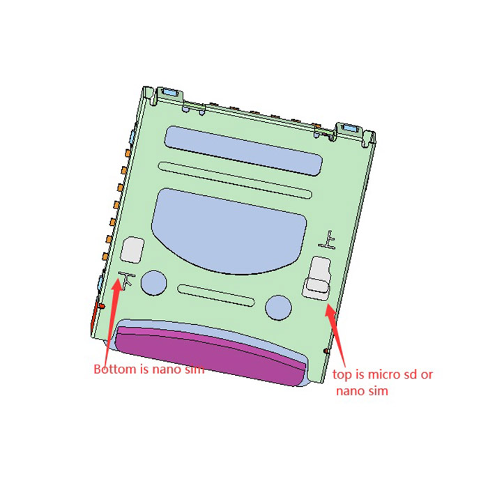 CMNSM661006 combo 3 in 1 nano sim + nano sim or micro sd type other name 111735