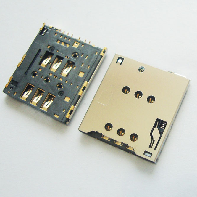 CMMSM661007 micro sim card connector push push normal type 1.42 mm height replace to 5039600696