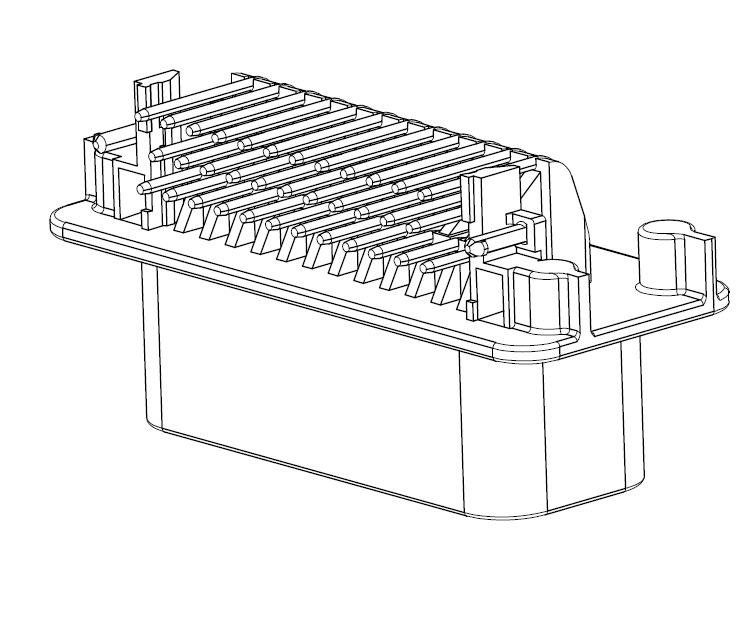 CMFAK661012A 35 Position, right angle, header assembly compatible with 776163-1