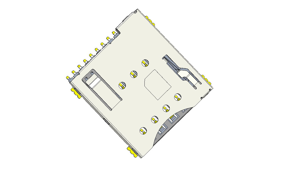 CMMSM661010 micro 3FF sim card connector push push normal type 8 pin with detect switch pin 20240724