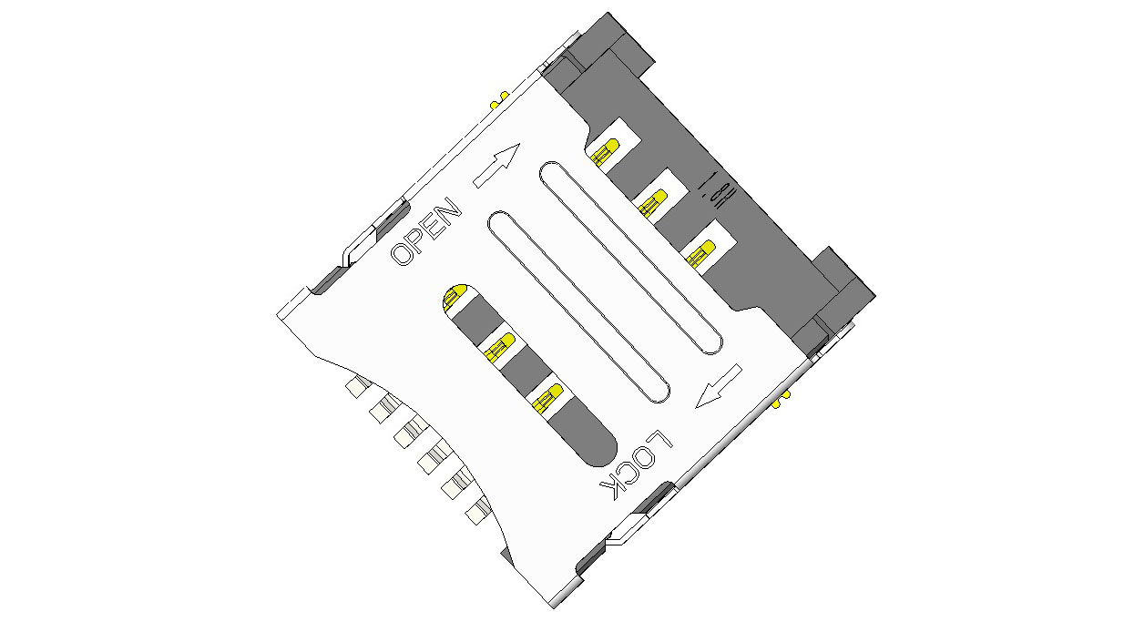 CMMSM661011 micro sim 3ff card flip hinge type connector 20240725